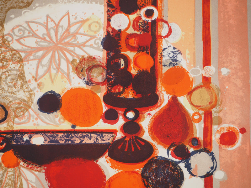 Frédéric MENGUY : Femme au panier de fruits, Lithographie originale (photo de détail 5) - Crédit photo : Galerie Art.Paris