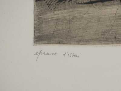 François BEALU : Monochrome intérieur, Gravure originale (photo de détail 5) - Crédit photo : Galerie Art.Paris