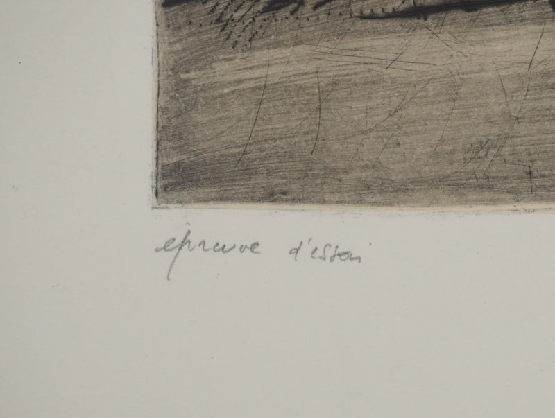 François BEALU : Monochrome intérieur, Gravure originale (photo de détail 5) - Crédit photo : Galerie Art.Paris