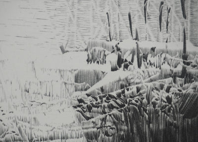 Jean-Pierre TINGAUD : La terre ouverte, Gravure originale (photo de détail 4) - Crédit photo : Galerie Art.Paris