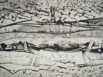 François BEALU : Composition abstraite , Gravure originale (photo de détail 4) - Crédit photo : Galerie Art.Paris