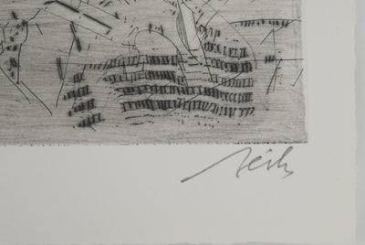 François BEALU : Composition abstraite , Gravure originale (photo de détail 2) - Crédit photo : Galerie Art.Paris