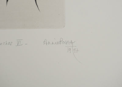 Annie POLAK : Composition abstraite, Gravure originale (photo de détail 2) - Crédit photo : Galerie Art.Paris