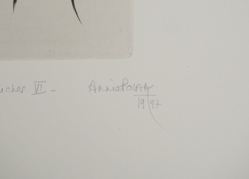 Annie POLAK : Composition abstraite, Gravure originale (photo de détail 2) - Crédit photo : Galerie Art.Paris