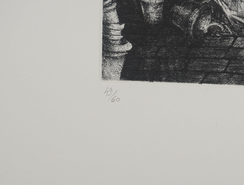 Isabelle DE FONT-REAULX : Demain cet inconnu, Gravure originale (photo de détail 5) - Crédit photo : Galerie Art.Paris