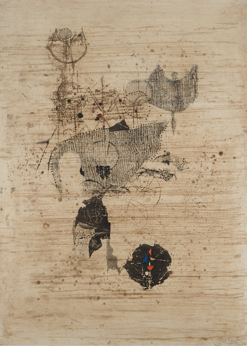Johnny FRIEDLAENDER : Les deux chats II, Gravure originale (photo de détail 3) - Crédit photo : Galerie Art.Paris