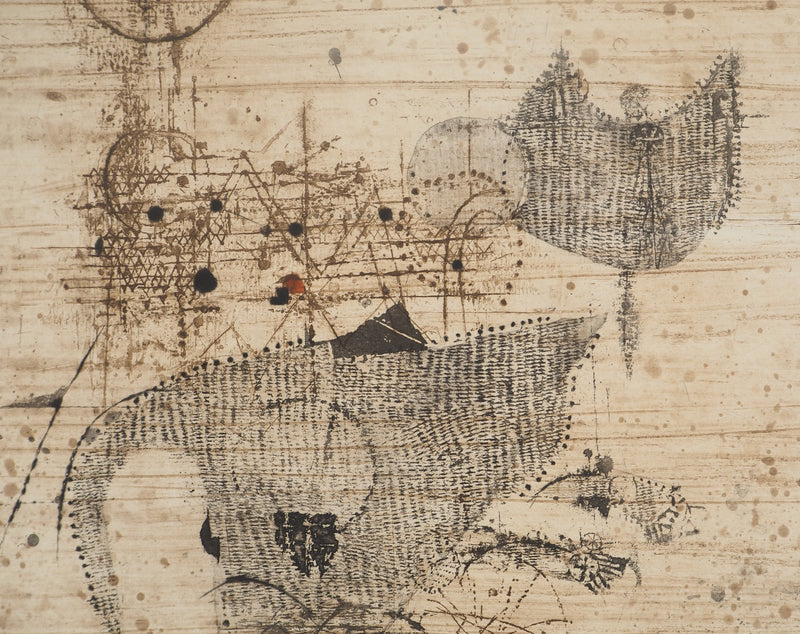 Johnny FRIEDLAENDER : Les deux chats II, Gravure originale (photo de détail 4) - Crédit photo : Galerie Art.Paris