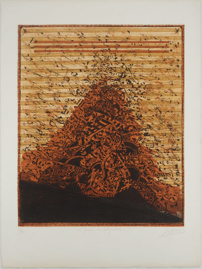 Georges DUSSAU : Le Jardin de Polymnie, Gravure originale (vue générale) - Crédit photo : Galerie Art.Paris