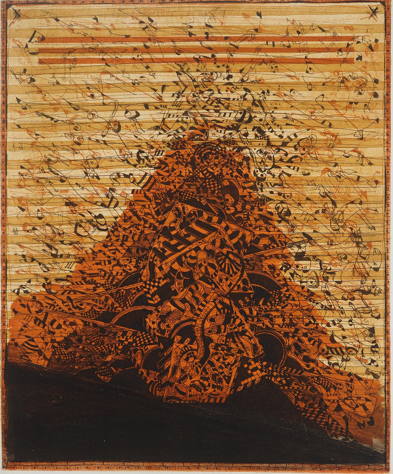 Georges DUSSAU : Le Jardin de Polymnie, Gravure originale (photo de détail 3) - Crédit photo : Galerie Art.Paris