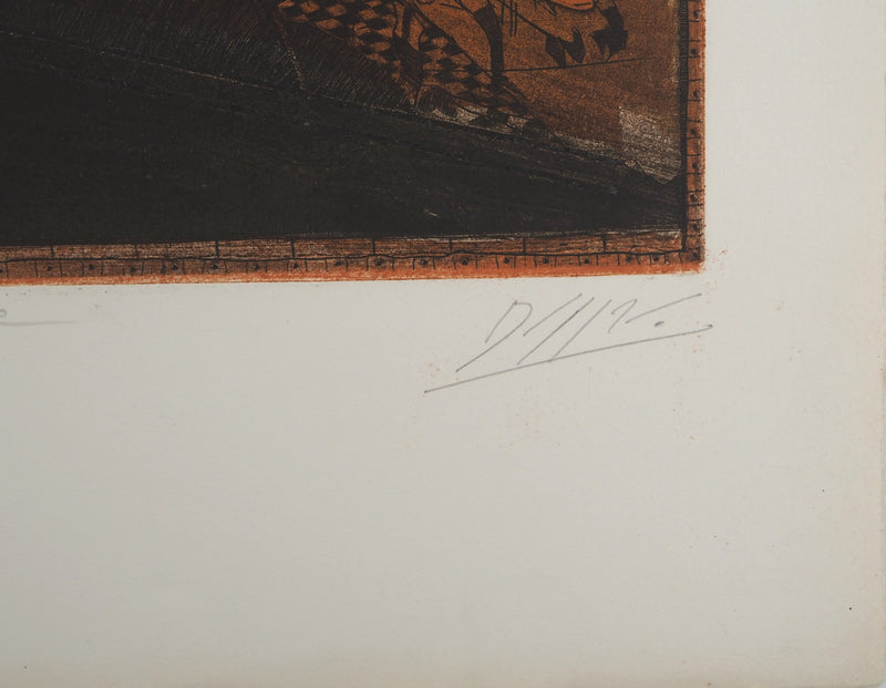 Georges DUSSAU : Le Jardin de Polymnie, Gravure originale (photo de détail 2) - Crédit photo : Galerie Art.Paris