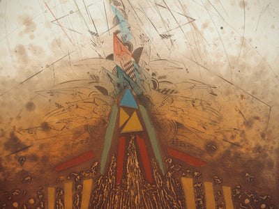 Georges DUSSAU : Les Chemins de papier, Gravure originale (photo de détail 5) - Crédit photo : Galerie Art.Paris