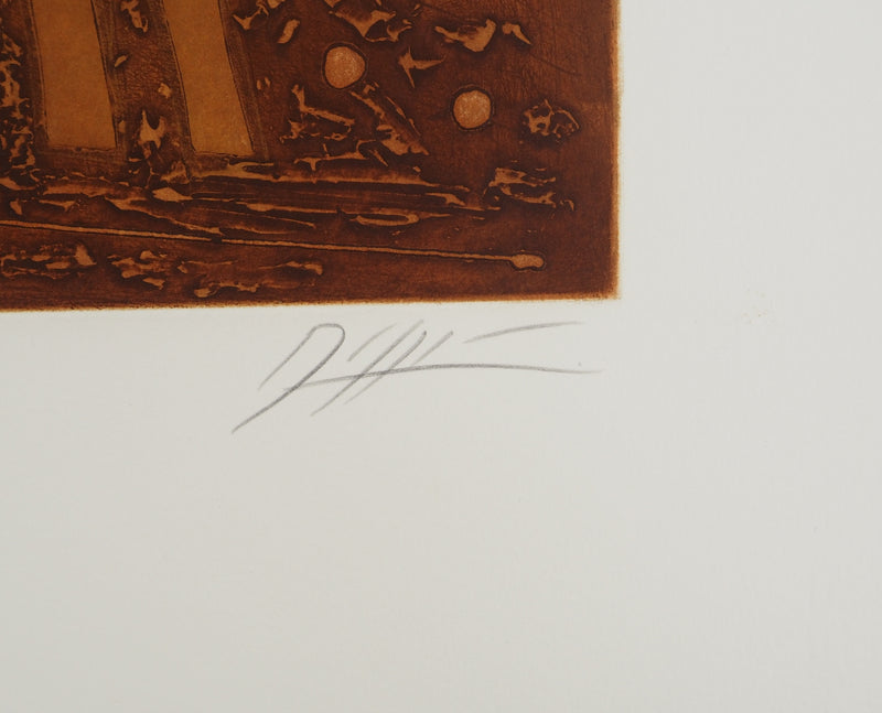 Georges DUSSAU : Les Chemins de papier, Gravure originale (photo de détail 2) - Crédit photo : Galerie Art.Paris
