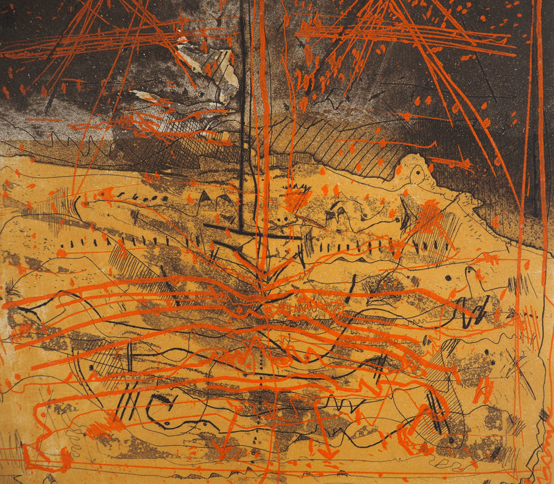 Georges DUSSAU : Les deux croix, Gravure originale (photo de détail 4) - Crédit photo : Galerie Art.Paris