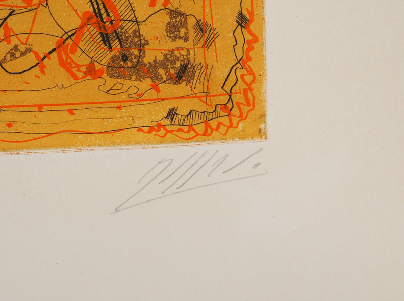 Georges DUSSAU : Les deux croix, Gravure originale (photo de détail 2) - Crédit photo : Galerie Art.Paris