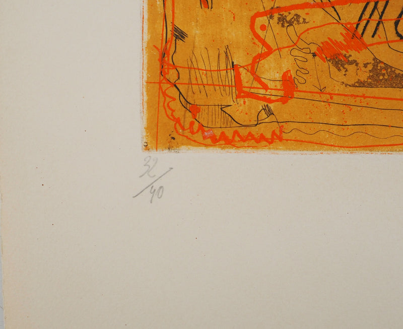 Georges DUSSAU : Les deux croix, Gravure originale (photo de détail 5) - Crédit photo : Galerie Art.Paris