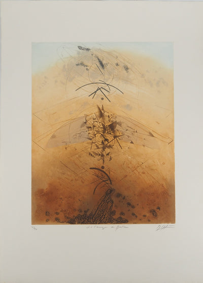 Georges DUSSAU : Le temps du retour, Gravure originale (vue générale) - Crédit photo : Galerie Art.Paris