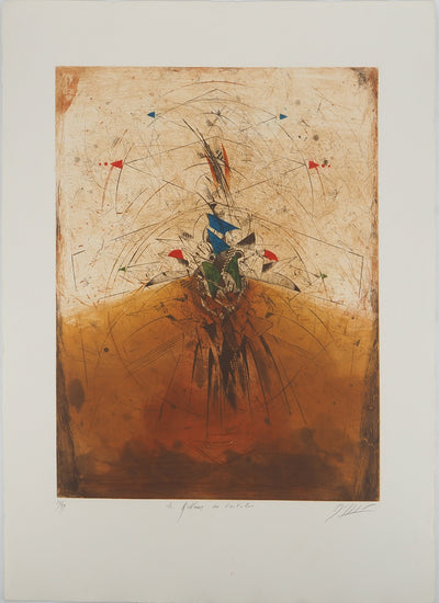 Georges DUSSAU : Le retour des vestales, Gravure originale (vue générale) - Crédit photo : Galerie Art.Paris