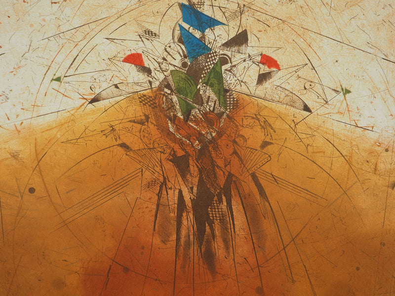 Georges DUSSAU : Le retour des vestales, Gravure originale (photo de détail 4) - Crédit photo : Galerie Art.Paris