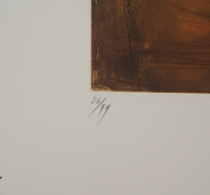 Georges DUSSAU : Le retour des vestales, Gravure originale (photo de détail 5) - Crédit photo : Galerie Art.Paris