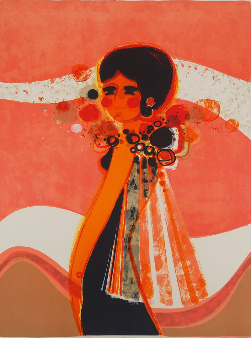 Frédéric MENGUY : La mondaine, Lithographie originale (photo de détail 3) - Crédit photo : Galerie Art.Paris