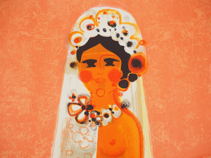 Frédéric MENGUY : La mariée, Lithographie originale (photo de détail 4) - Crédit photo : Galerie Art.Paris