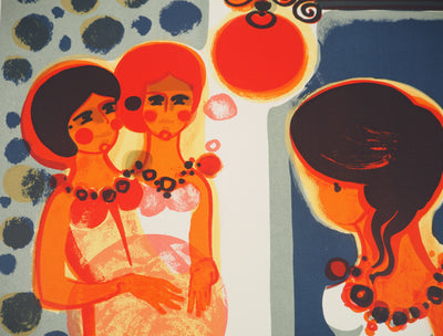 Frédéric MENGUY : Les filles , Lithographie originale (photo de détail 4) - Crédit photo : Galerie Art.Paris