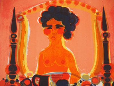 Frédéric MENGUY : Le déjeuner, Lithographie originale (photo de détail 4) - Crédit photo : Galerie Art.Paris
