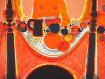 Frédéric MENGUY : Le déjeuner, Lithographie originale (photo de détail 5) - Crédit photo : Galerie Art.Paris