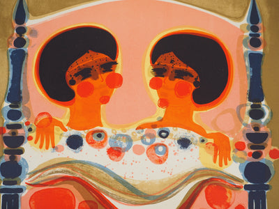 Frédéric MENGUY : L'heure de la sieste, Lithographie originale (photo de détail 4) - Crédit photo : Galerie Art.Paris