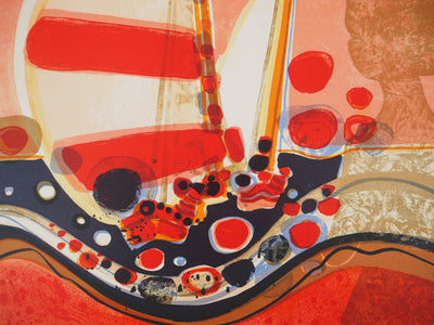 Frédéric MENGUY : Les voiliers, Lithographie originale (photo de détail 5) - Crédit photo : Galerie Art.Paris
