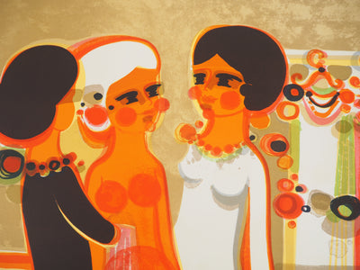 Frédéric MENGUY : L'habillage, Lithographie originale (photo de détail 4) - Crédit photo : Galerie Art.Paris