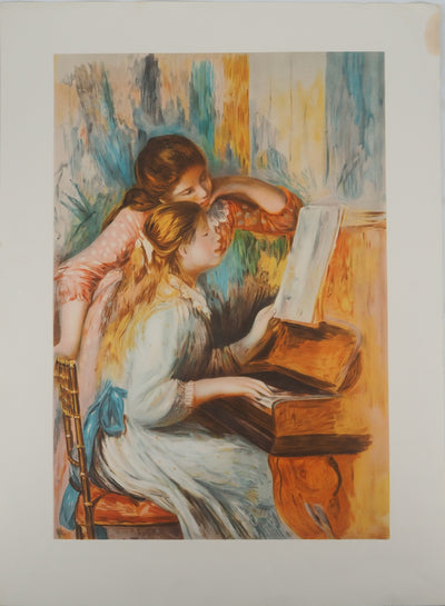 Pierre Auguste RENOIR : Jeunes filles au piano, Lithographie originale (vue générale) - Crédit photo : Galerie Art.Paris