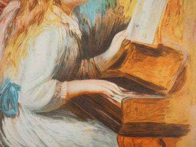 Pierre Auguste RENOIR : Jeunes filles au piano, Lithographie originale (photo de détail 5) - Crédit photo : Galerie Art.Paris