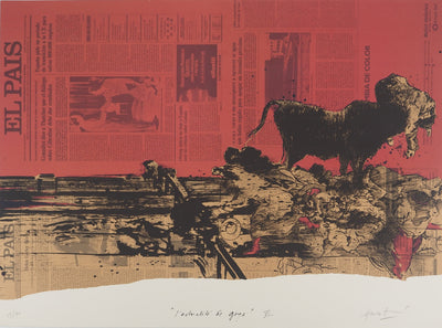 Claude HASTAIRE : L'actualité de Goya VI, Lithographie originale (vue générale) - Crédit photo : Galerie Art.Paris