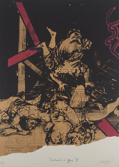 Claude HASTAIRE : L'actualité de Goya II, Lithographie originale (vue générale) - Crédit photo : Galerie Art.Paris