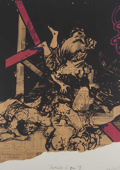 Claude HASTAIRE : L'actualité de Goya II, Lithographie originale (photo de détail 3) - Crédit photo : Galerie Art.Paris