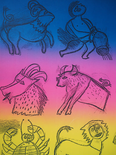 Guillaume CORNEILLE : Les douze signes du zodiaque, Lithographie originale (photo de détail 4) - Crédit photo : Galerie Art.Paris