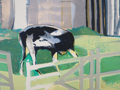 Camille HILAIRE : Maison normande à colombage, Lithographie originale (photo de détail 4) - Crédit photo : Galerie Art.Paris