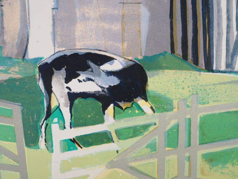 Camille HILAIRE : Maison normande à colombage, Lithographie originale (photo de détail 4) - Crédit photo : Galerie Art.Paris