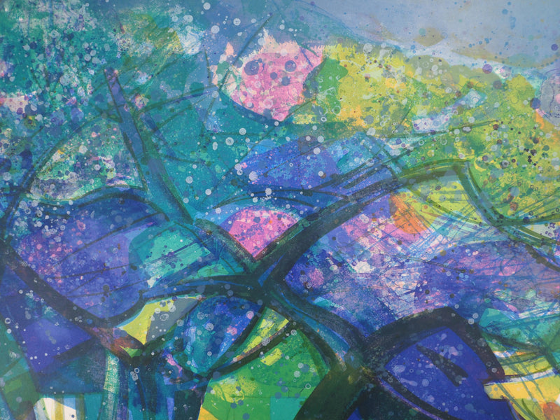 Camille HILAIRE : Normandie, les pommiers en fleur, Lithographie originale (photo de détail 5) - Crédit photo : Galerie Art.Paris