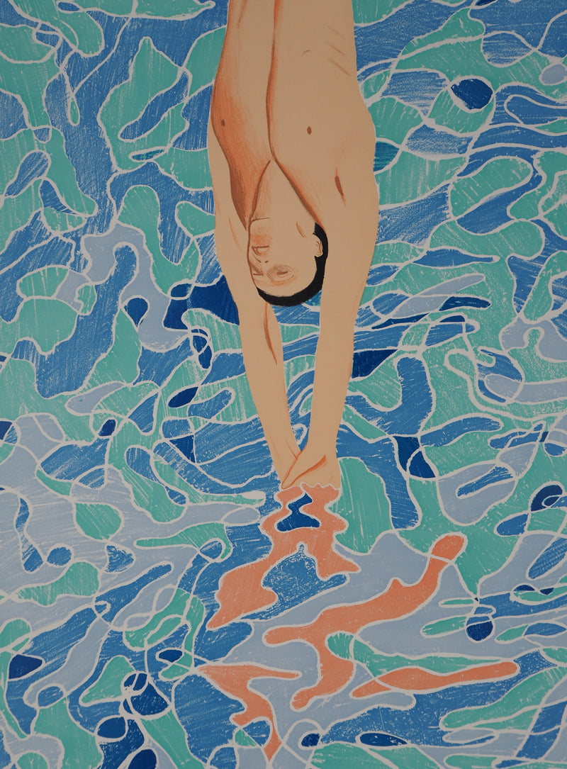 David HOCKNEY: The Diver, Original signed lithograph