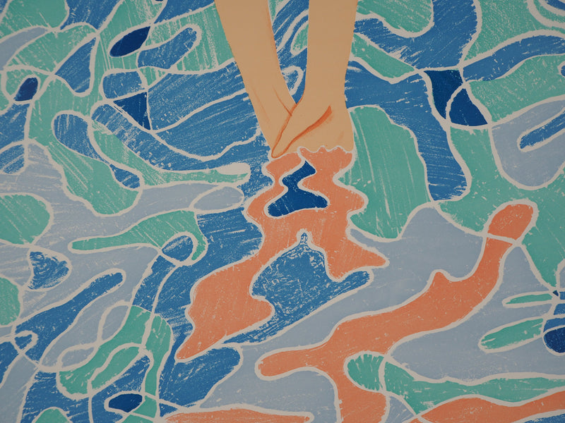 David HOCKNEY: The Diver, Original signed lithograph