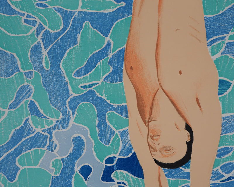 David HOCKNEY: The Diver, Original signed lithograph