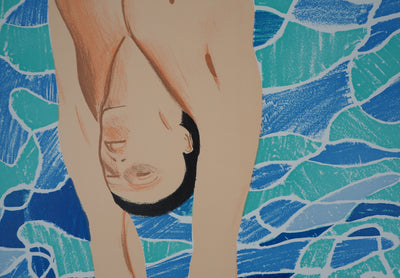 David HOCKNEY: The Diver, Original signed lithograph