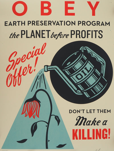 Shepard FAIREY : Ecologie: Earth Preservation, Sérigraphie originale (photo de détail 3) - Crédit photo : Galerie Art.Paris