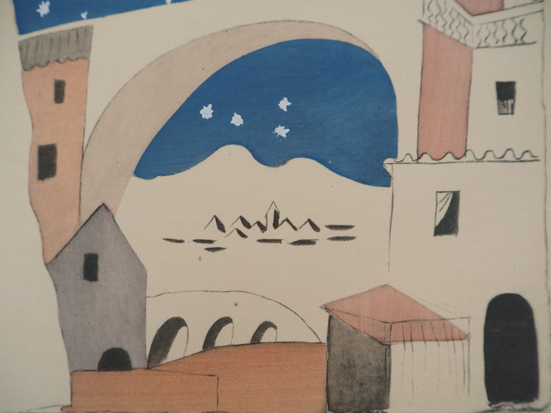 Pablo PICASSO : Ballet, Décor pour le Tricorne, Lithographie et pochoir