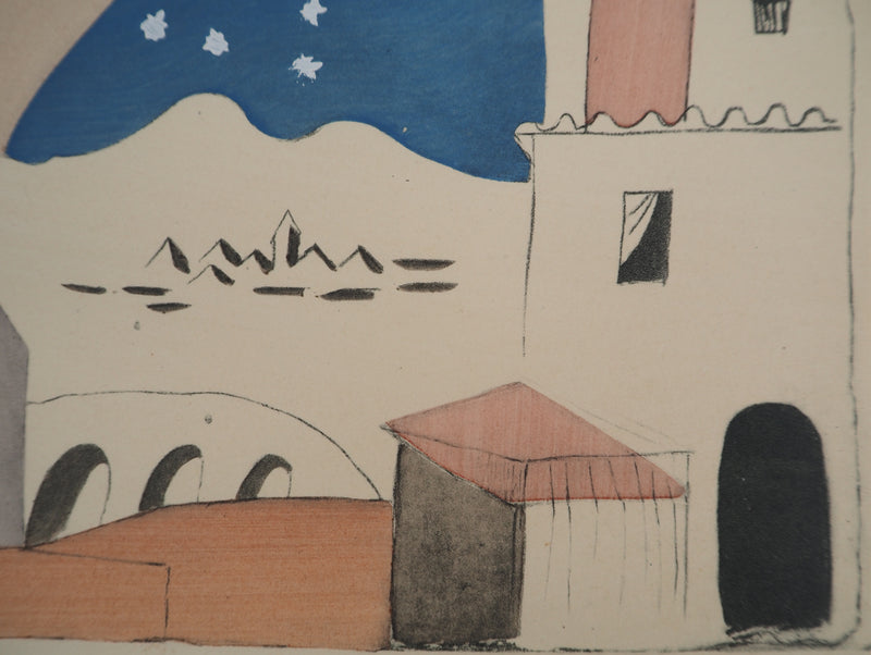 Pablo PICASSO : Ballet, Décor pour le Tricorne, Lithographie et pochoir