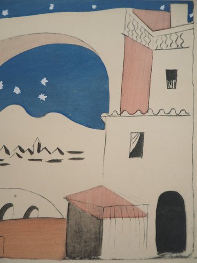 Pablo PICASSO : Ballet, Décor pour le Tricorne, Lithographie et pochoir