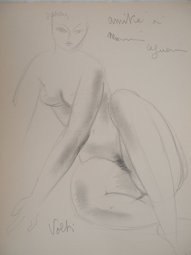 Antoniucci VOLTI : Modèle assis, c, Dessin original (photo de détail 3) - Crédit photo : Galerie Art.Paris