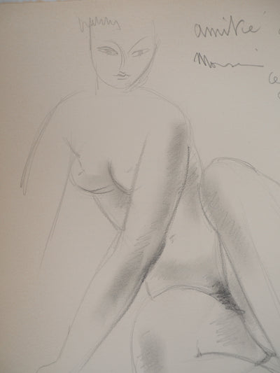 Antoniucci VOLTI : Modèle assis, c, Dessin original (photo de détail 4) - Crédit photo : Galerie Art.Paris